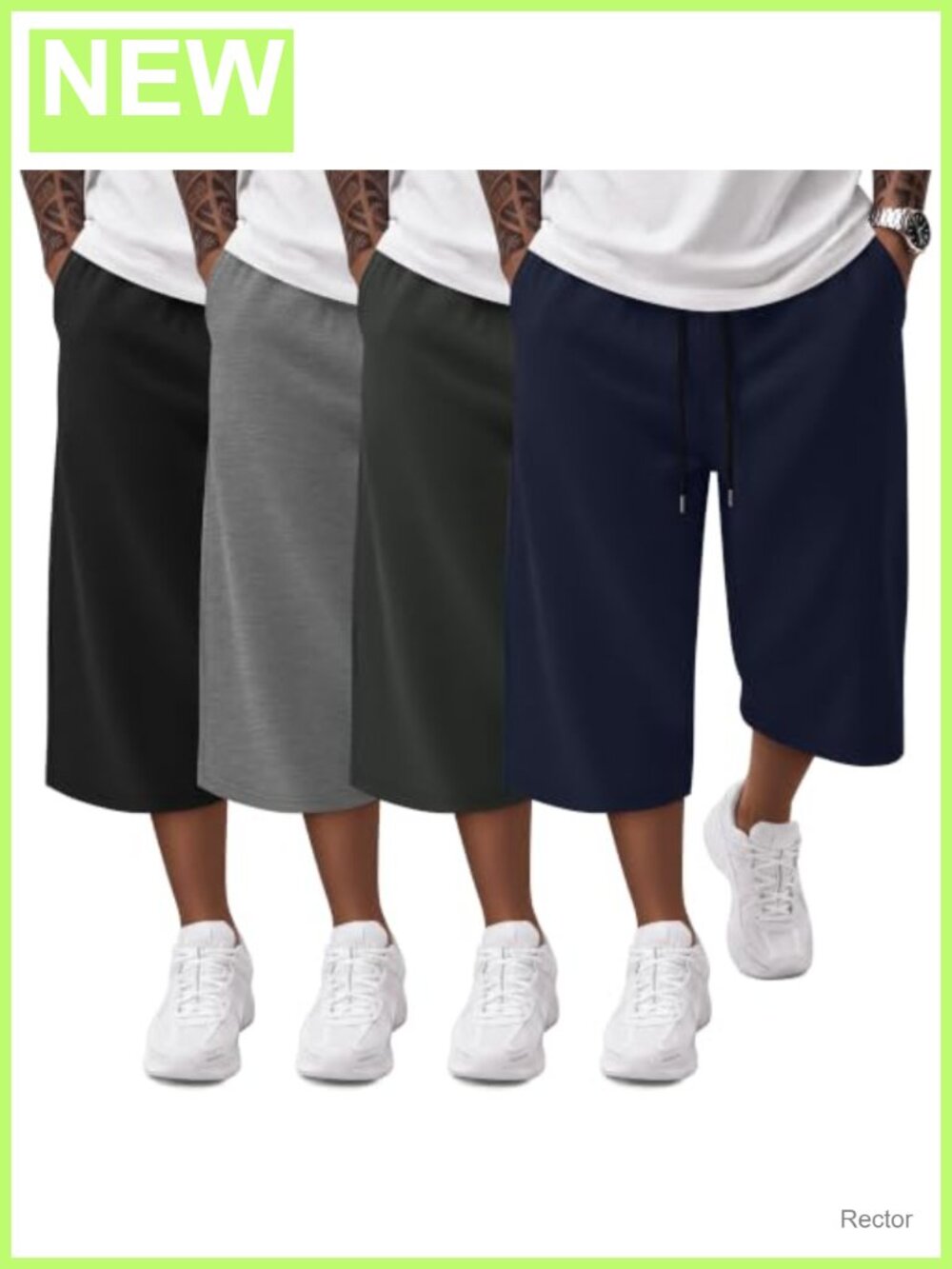 Mens Capri Shorts 4 Pack Big & Tall Athletic Lounge
